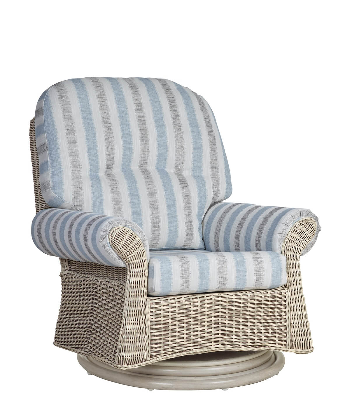 gray wicker swivel rocker