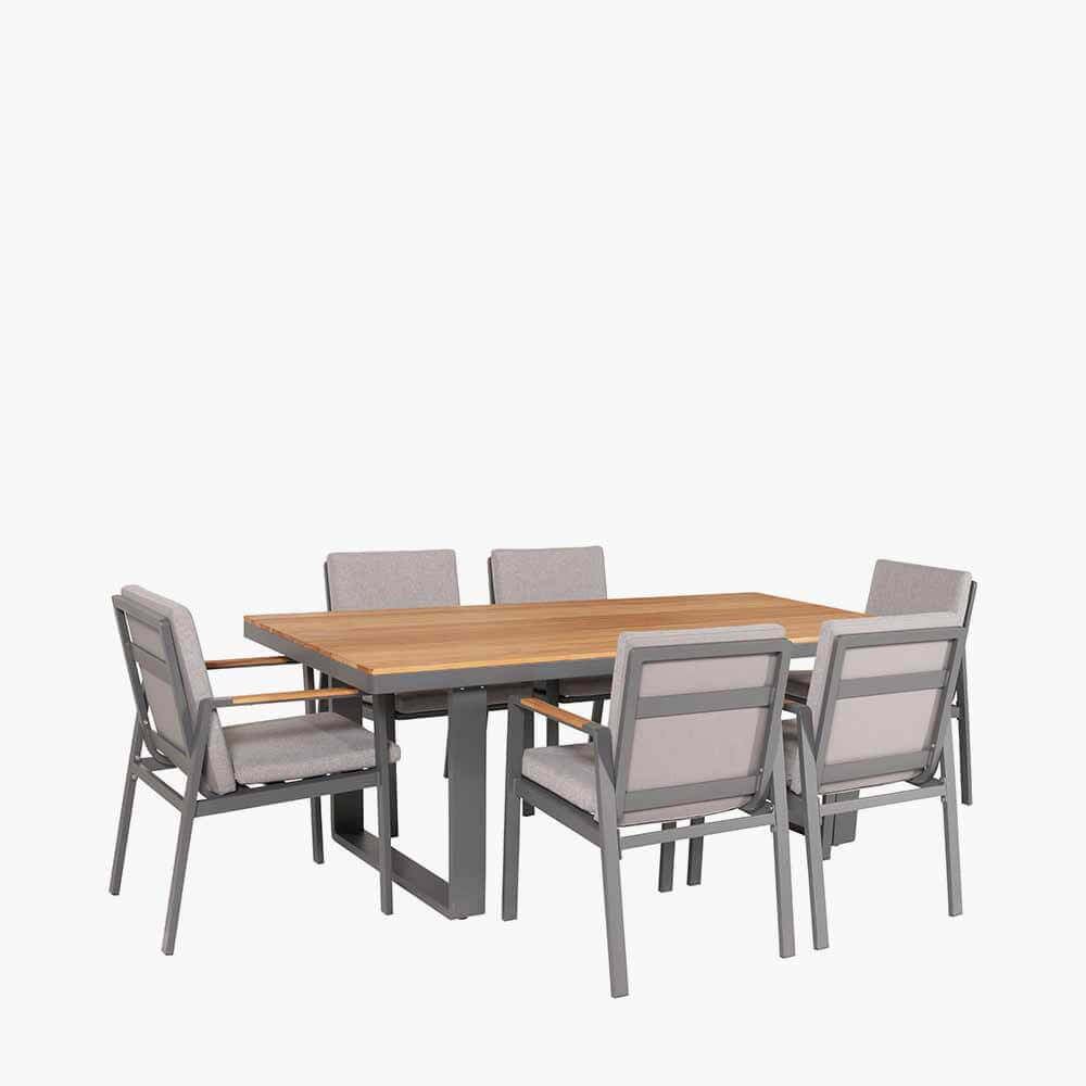 Showing image for Michigan 6-seater dining set - grey